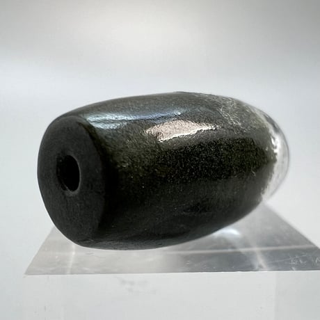 【ガネッシュヒマール産】クローライトイン天然ヒマラヤ水晶 樽型ビーズ/Ganesh Himal Chlorite in Himalayan Quartz barrel beads