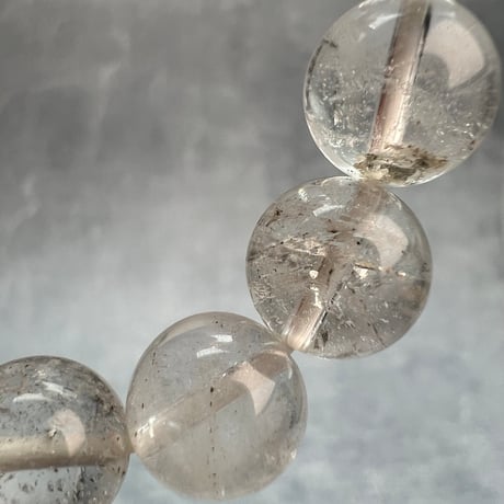 【ガネッシュヒマール産】天然ヒマラヤ水晶ブレスレット10mm内径16cm-B/Ganesh Himal Himalayan Quartz Bracelet