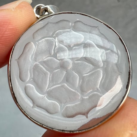 【ガネッシュヒマール産】天然ヒマラヤ水晶"蓮の花"シルバー925ペンダントトップ①/Ganesh Himal Himalayan Quartz "Lotus "S/V925 Pendant top