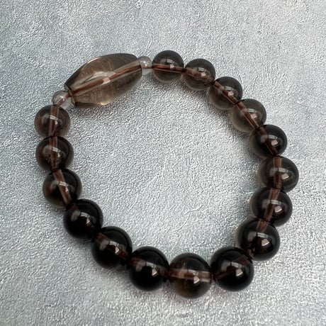 【デザインブレスレット】ガウリシャンカール産天然ヒマラヤスモーキークォーツ/Gaurishankar SmokyQuartz Design Bracelet