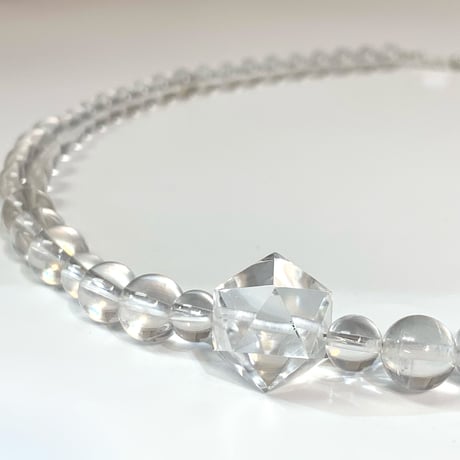 【ガネッシュヒマール産】天然ヒマラヤ水晶デザインネックレス/Ganesh Himal Himalayan Quartz Design Necklace