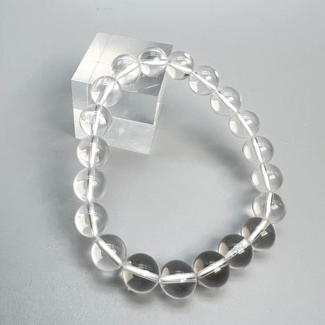【ハイクオリティー】ガネッシュヒマール産天然ヒマラヤ水晶ブレスレット10mm内径17cm/High Quality Ganesh Himal Himalayan Quartz Bracelet