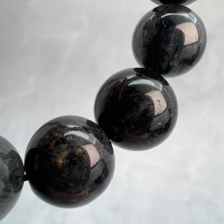 【ガネッシュヒマール産】アクチノライトイン天然ヒマラヤ水晶ブレスレット/Ganesh Himal Actinorite in Himalayan Quartz Bracelet
