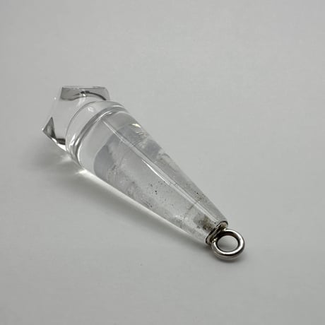 【ガネッシュヒマール産】天然ヒマラヤ水晶"手磨き加工"ペンデュラム(カット)/Ganesh Himal Himalayan Quartz Pendulum(Cut)
