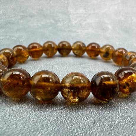 ネパール産🇳🇵ハニートルマリンブレスレット9mm内径16/Nepal Honey Tourmaline Bracelet