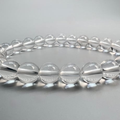 【ハイクオリティー】ガネッシュヒマール産天然ヒマラヤ水晶ブレスレット8mm内径16cm/High Quality Ganesh Himal Himalayan Quartz Bracelet