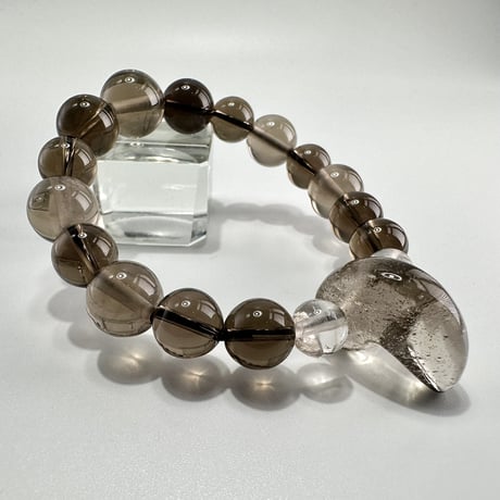 ガウリシャンカール産天然ヒマラヤスモーキークォーツ デザインブレスレット⑪ Gaurishankar SmokyQuartz Design Bracelet