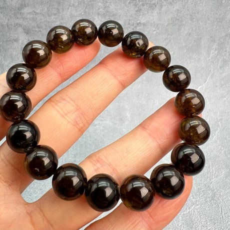 ネパール産🇳🇵ヒマラヤドラバイトトルマリン ブレスレット10.5mm内径15/Nepal Himalayan dravite tourmaline Bracelet