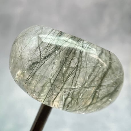 【ガネッシュヒマール産】アクチノライトイン天然ヒマラヤ水晶 タイヤ型ビーズ③/Ganesh Himal Actinolite in Himalayan Quartz Tire beads