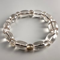 【ガウリシャンカール産】"手磨き加工"天然ヒマラヤスモーキークォーツ デザインブレスレット Gaurishankar SmokyQuartz Design Bracelet
