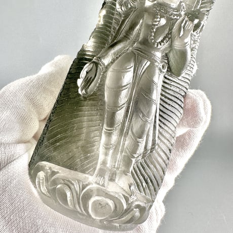 【ガネッシュヒマール産】クローライトイン天然ヒマラヤ水晶"スタンディングターラ"仏像/Ganesh himal Chlorite in himalayan quartz "Standing Tara"