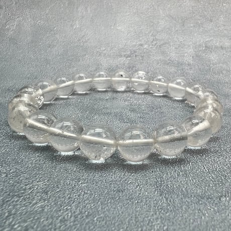 【ガネッシュヒマール産】天然ヒマラヤ水晶ブレスレット9.6~9.9mm内径17cm/Ganesh Himal Himalayan Quartz Bracelet