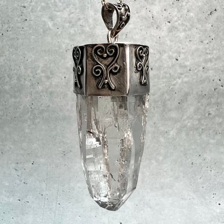 【ガネッシュヒマール産】天然ヒマラヤ水晶シルバー925ペンダントトップ/Ganesh Himal Himalayan Quartz S/V925 Pendant Top