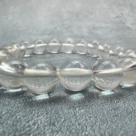 【カイラス産】"手磨き加工"天然ヒマラヤ水晶ブレスレット10mm内径16/Kailash Himalayan Quartz Bracelet