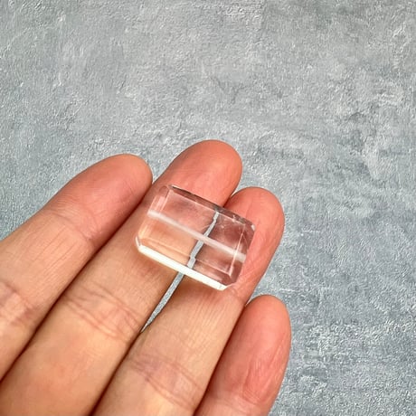 【ガネッシュヒマール産】天然ヒマラヤ水晶"手磨き加工"スクエアビーズ②/Ganesh Himal  Himalayan Quartz Square Beads