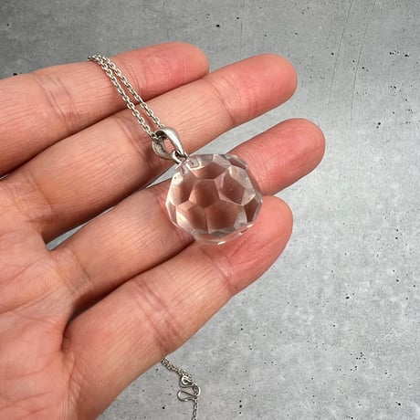 【ガネッシュヒマール産】天然ヒマラヤ水晶"手磨き加工"多面カットペンダントトップ/Ganesh Himal Himalayan Quartz Multicut Pendant Top