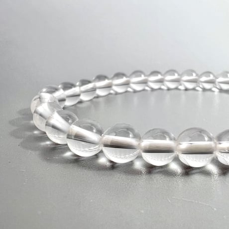 【ハイクオリティー】ガネッシュヒマール産天然ヒマラヤ水晶ブレスレット6mm内径15cm/High Quality Ganesh Himal Himalayan Quartz Bracelet