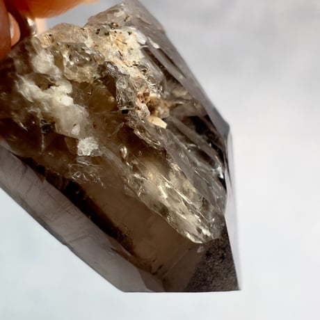 【ガウリシャンカール産】天然ヒマラヤスモーキークォーツ バチカン付きペンダントトップ④/Gaurishankar Himalayan Smoky Silver925 pendant top