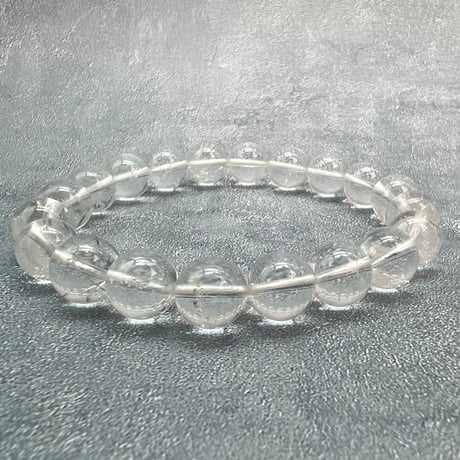 【ガネッシュヒマール産】天然ヒマラヤ水晶ブレスレット 10mm内径17cm/Ganesh Himal Himalayan Quartz Bracelet