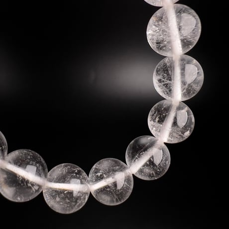 【アンナプルナ産】"手磨き加工"天然ヒマラヤ水晶ブレスレット④10mm内径16cm/Annapurna Himalayan Quartz  Bracelet
