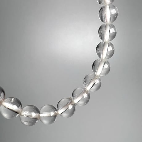 【ハイクオリティー】ガネッシュヒマール産天然ヒマラヤ水晶ブレスレット6mm内径16cm/High Quality Ganesh Himal Himalayan Quartz Bracelet