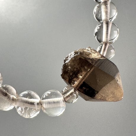 ガウリシャンカール産天然ヒマラヤスモーキークォーツ デザインブレスレット1️⃣ Gaurishankar SmokyQuartz Design Bracelet