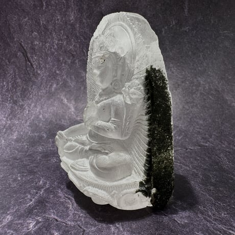 【ガネッシュヒマール産】天然ヒマラヤ水晶 "ホワイトターラ"仏像/Ganesh himal himalayan quartz White Tara