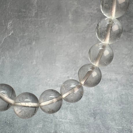 【ガネッシュヒマール産】天然ヒマラヤ水晶ブレスレット9.6~9.9mm内径17cm/Ganesh Himal Himalayan Quartz Bracelet