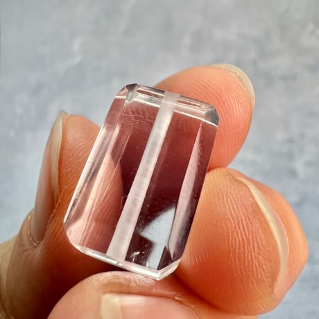 【ガネッシュヒマール産】天然ヒマラヤ水晶"手磨き加工"スクエアビーズ④/Ganesh Himal  Himalayan Quartz Square Beads