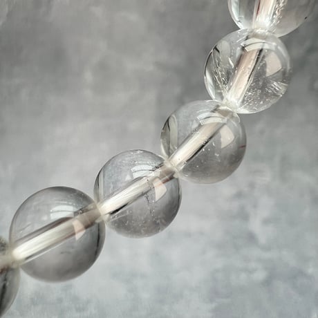 【ガネッシュヒマール産】天然ヒマラヤ水晶ブレスレット8mm内径16cm/Ganesh Himal Himalayan Quartz bBracelet