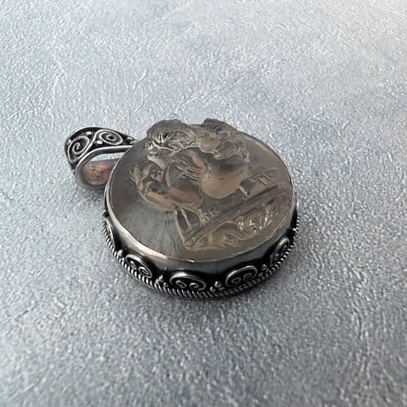 【ガウリシャンカール産】天然ヒマラヤスモーキークォーツ"ガネーシャ様"ペンダントトップ①/Gaurishankar Himalayan Smoky Quartz "Ganesha" pendant