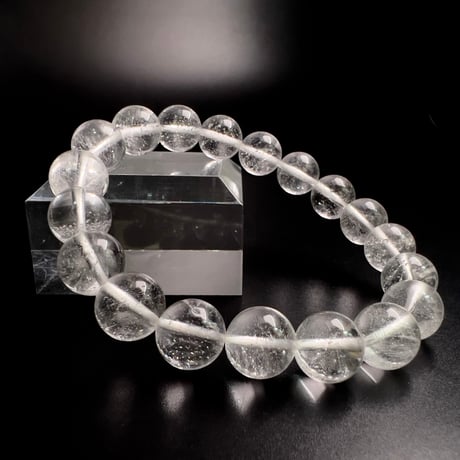 【アンナプルナ産】"手磨き加工"天然ヒマラヤ水晶ブレスレット③10mm内径16cm/Annapurna Himalayan Quartz  Bracelet