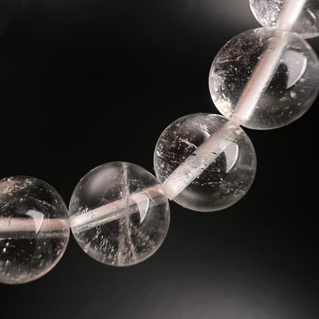 【アンナプルナ産】"手磨き加工"天然ヒマラヤ水晶ブレスレット③10mm内径17cm/Annapurna Himalayan Quartz  Bracelet