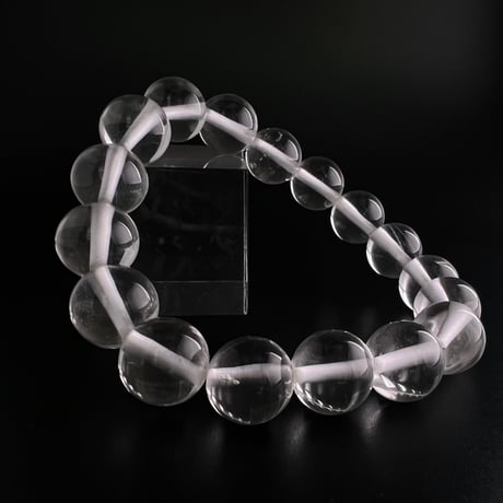 【アンナプルナ産】"手磨き加工"天然ヒマラヤ水晶ブレスレット12mm内径17cm/Annapurna Himalayan Quartz  Bracelet