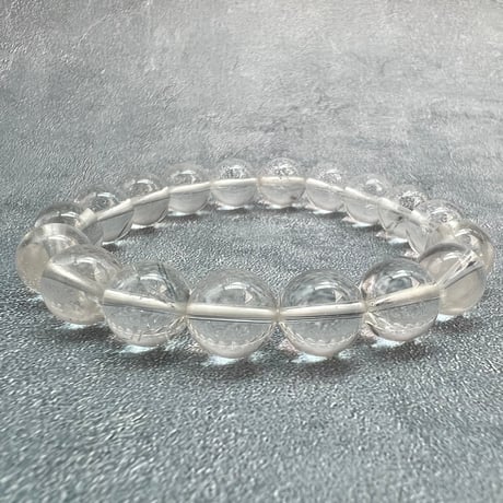 【ガネッシュヒマール産】天然ヒマラヤ水晶ブレスレット10mm内径15cm/Ganesh Himal Himalayan Quartz Bracelet