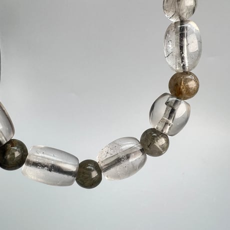 【デザインブレスレット】ガネッシュヒマール産&ガウリシャンカール産天然ヒマラヤ水晶/Ganesh Himal&Gaurishankar Himalayan Quartz Design Bracelet