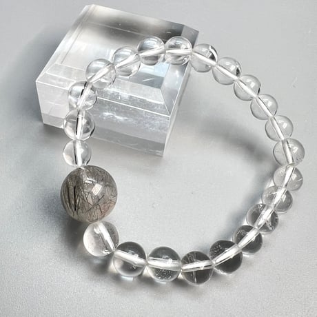 【ガネッシュヒマール産】"手磨き加工"ヒマラヤ水晶 デザインブレスレット/GaneshHimal Design Bracelet