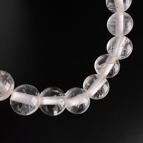 【アンナプルナ産】"手磨き加工"天然ヒマラヤ水晶ブレスレット8mm内径15.5cm/Annapurna Himalayan Quartz  Bracelet