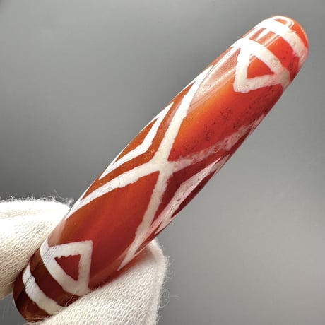 天珠 （めのう）/ カーネリアン ⑥ Dzi Beads Carnelian