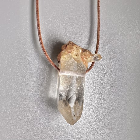 【ガネッシュヒマール産】リモナイトイン天然ヒマラヤ水晶ペンダント/GaneshHimal Limonite in Natural Pendant