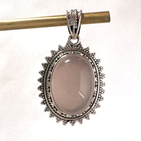 マダガスカル産ローズクォーツペンダントトップ3⃣ (シルバー925)/Rosequartz Pendant Top