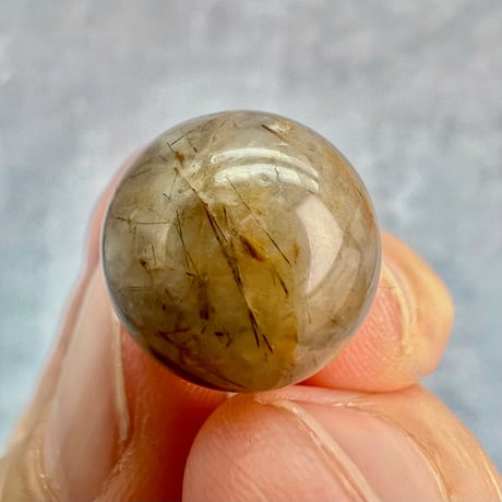 【ガネッシュヒマール産】アクチノライトイン天然ヒマラヤ水晶ビーズ②/Ganesh Himal Actinolite in Himalayan Quartz beads