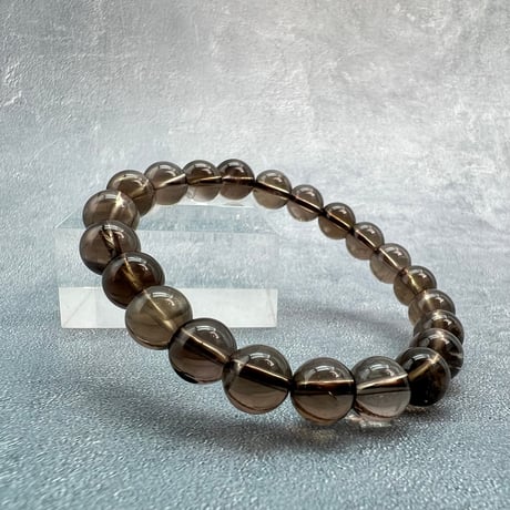 ハイクオリティ【ガウリシャンカール産】天然ヒマラヤスモーキークォーツブレスレット(8mm内径15cm)/Gaurishankar Himalayan Smoky Quartz Bracelet