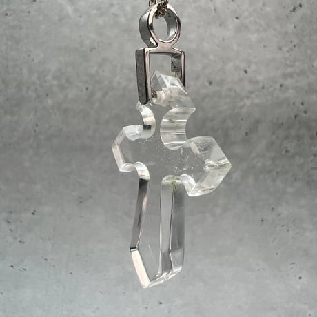 【ガネッシュヒマール産】天然ヒマラヤ水晶クロスペンダントトップ⑩/Ganesh Himal Himalayan Quartz Cross Pendant Top