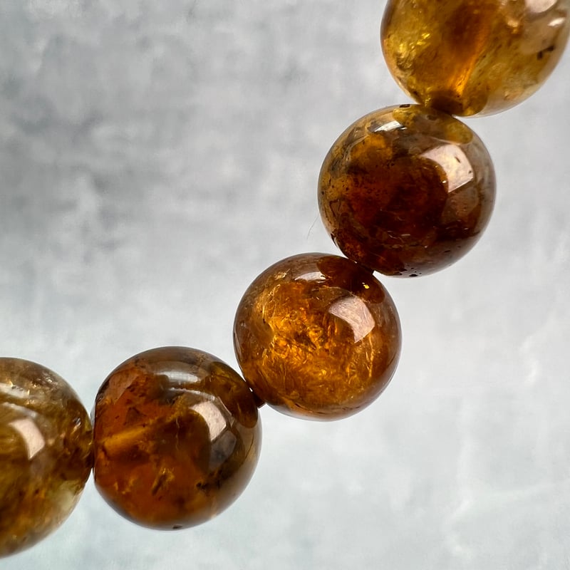 ネパール産🇳🇵ハニートルマリンブレスレット9mm内径16/Nepal Honey