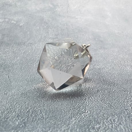 【ガネッシュヒマール産】天然ヒマラヤ水晶"手磨き加工"イコサヘドロン"ペンダントトップ/Ganesh Himal Himalayan Quartz "Icosahedron"Pendant Top