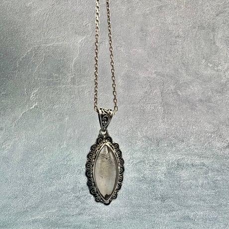 【ガウリシャンカール産】天然ヒマラヤスモーキークォーツ シルバー925ペンダントトップ/GauriShankar Smoky Quartz Silver925 Pendant Top