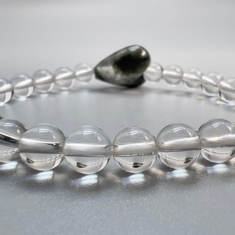 ハイクオリティー【ガネッシュヒマール産】天然ヒマラヤ水晶 デザインブレスレット/High Qualit Ganesh Himal Himalayan Quartz Design Bracelet