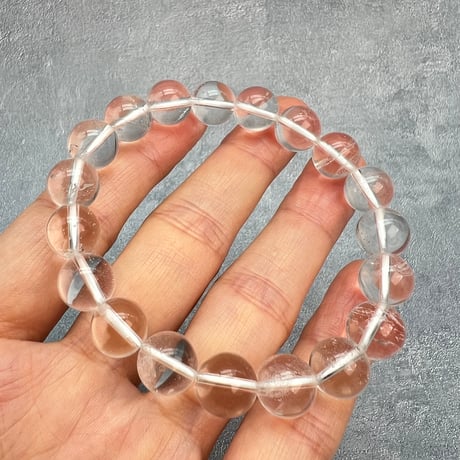 【ガネッシュヒマール産】天然ヒマラヤ水晶ブレスレット10mm内径16cm/Ganesh Himal Himalayan Quartz Bracelet