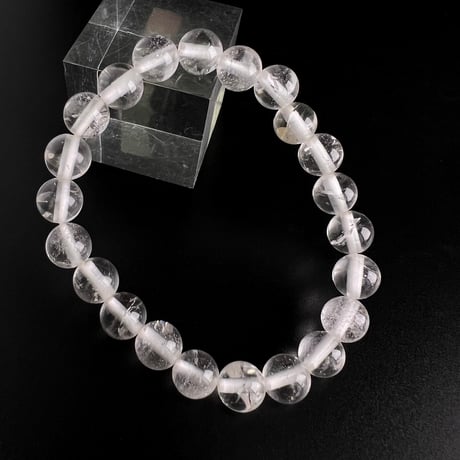 【アンナプルナ産】"手磨き加工"天然ヒマラヤ水晶ブレスレット8mm内径15.5cm/Annapurna Himalayan Quartz  Bracelet